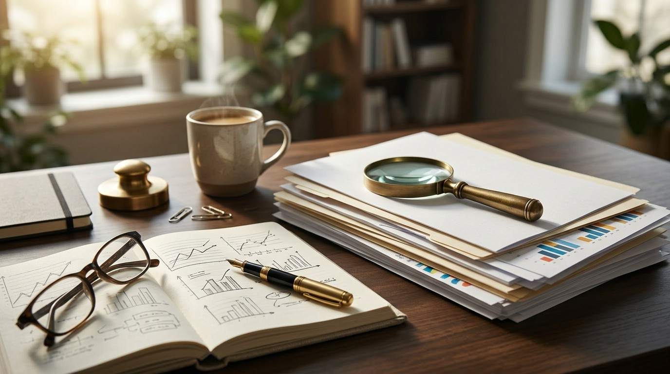 Business strategy planning with charts, workflow diagrams, and financial analysis